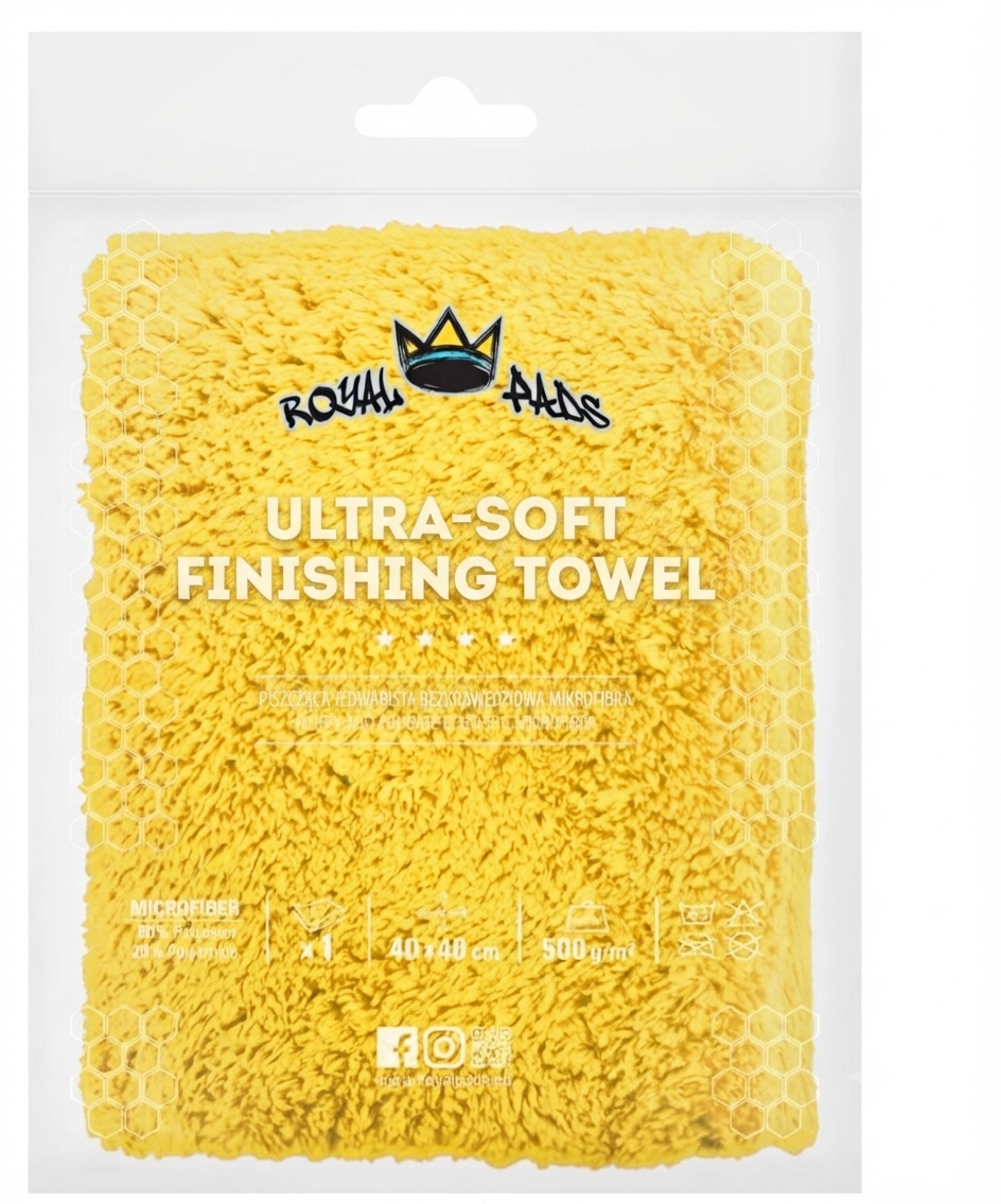 Mikrofibra PRINCE TOUCH MICROFIBER 500GSM / 40x40CM Žuta Royal Pads