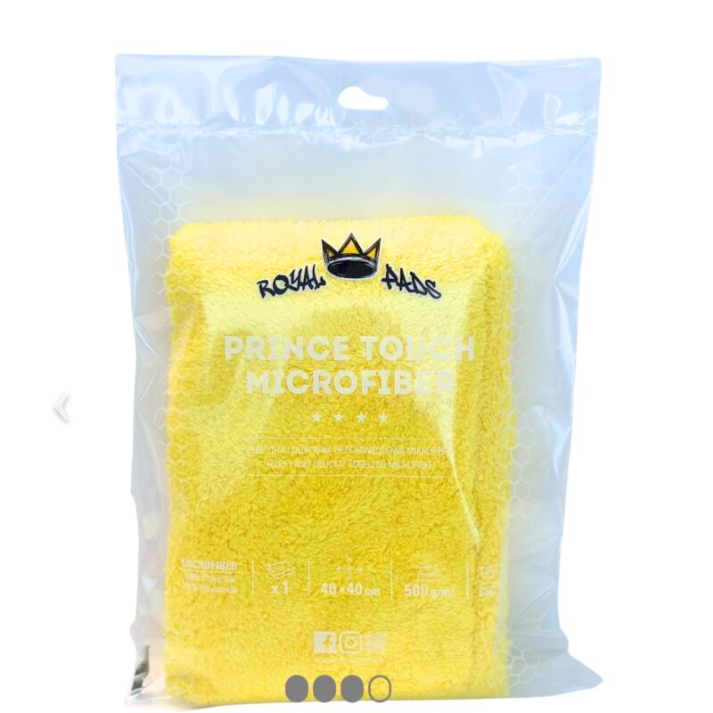 Mikrofibra PRINCE TOUCH MICROFIBER 500GSM / 40x40CM Žuta Royal Pads