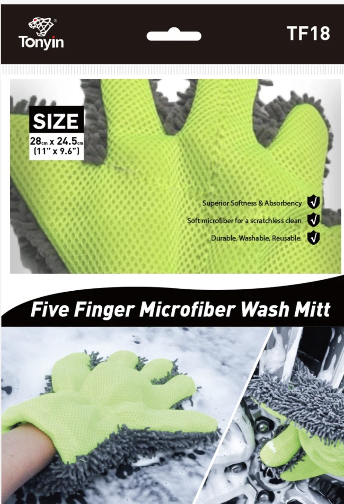 Tonyin MICROFIBER FINGER WASHING MITT- rukavica za pranje