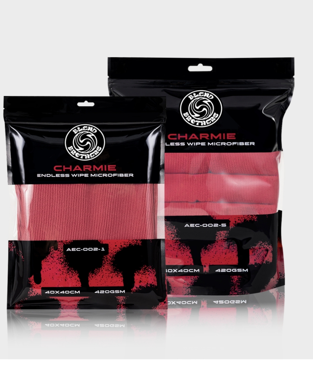 Blend brothers 5x CHARMIE mikrofibra 420gsm Red